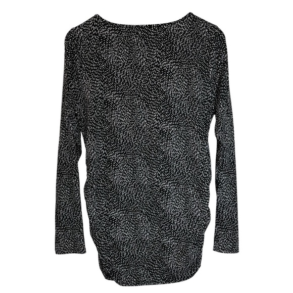 Motherhood Maternity Faux Wrap Top Size Large Keyhole Office Workwear Stretchy - Picture 9 of 13